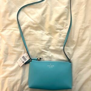 Kate Spade small light blue leather crossbody bag
